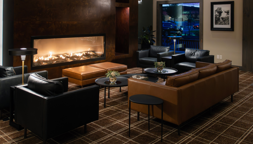 The Wisconsin Hotel Lobby with Fireplace Views