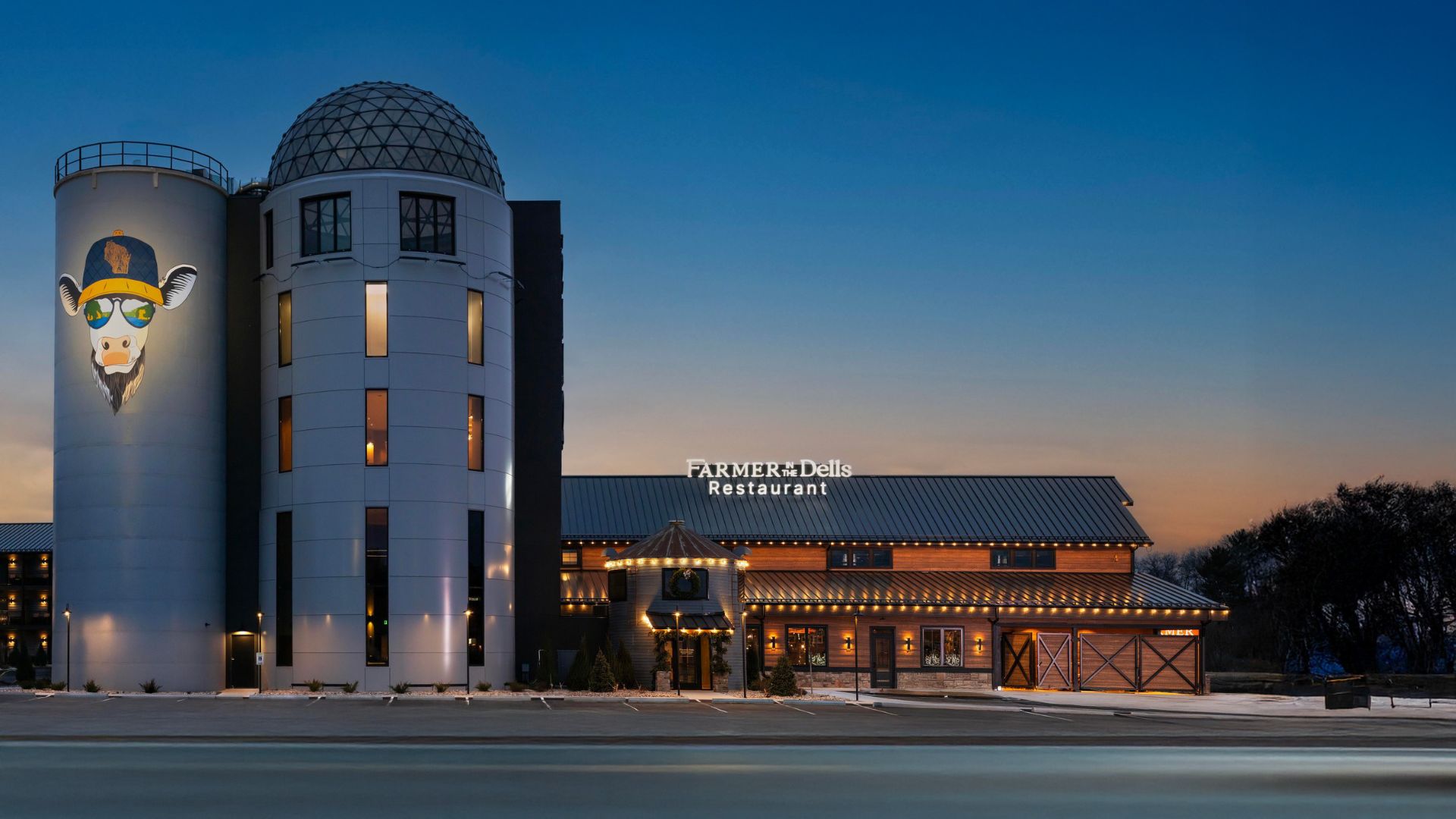 Farmer in the Dells Restaurant and Silo Bar Exterior
